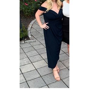 NAVY BLUE EVENING DRESS MIDI